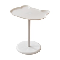 Table basse mobile en plastique haute résistance au design moderne et simple en forme d'ours mignon pour salon, chambre et bureau à domicile