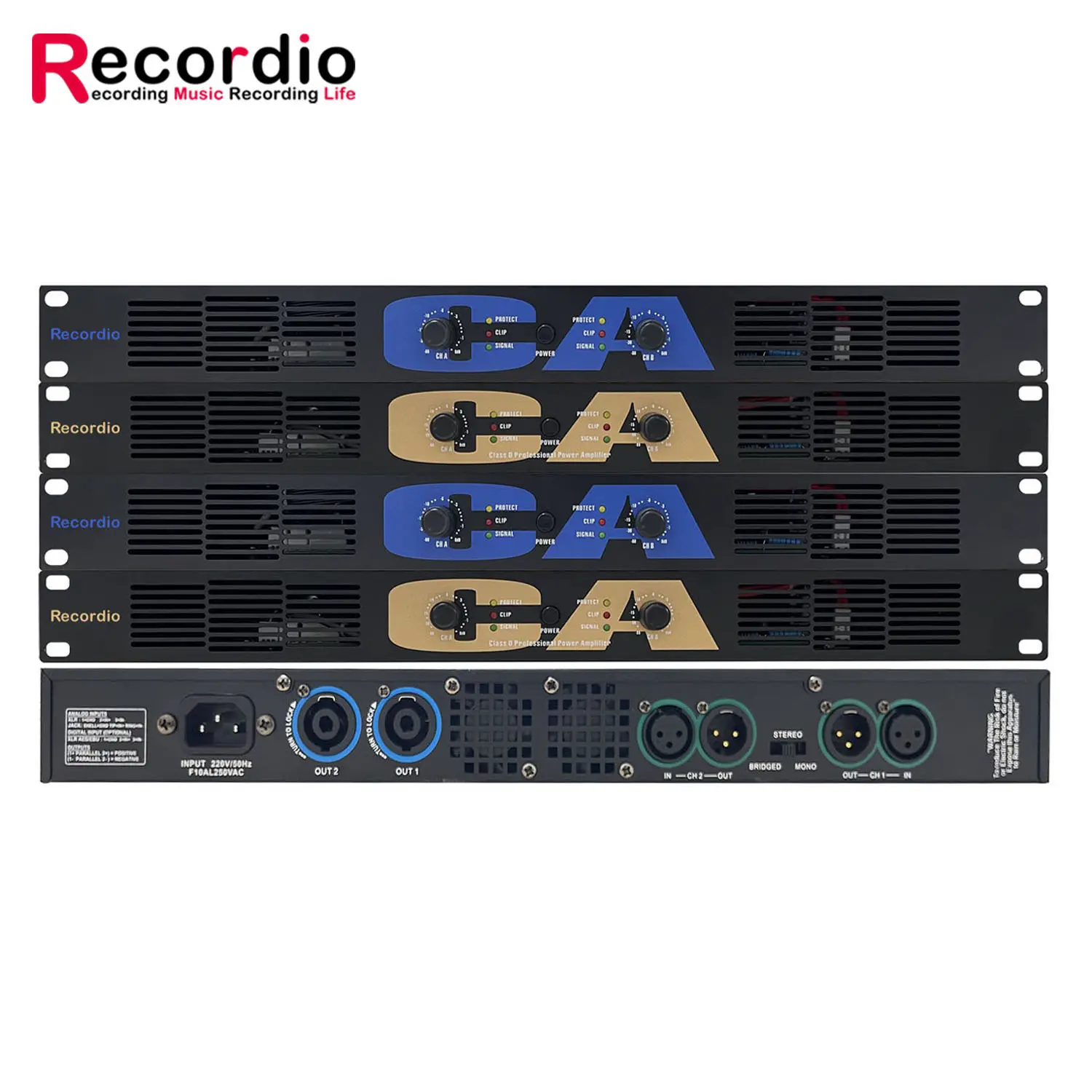 GAP-C1000 Profissional CA Série 500W * 2 Clássico D Amplificador De Potência De Áudio Estéreo 2CH Home Theater Amplificadores Digitais