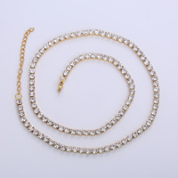 Collier Tennis Hip Hop en Argent 925 avec Zircons Blancs 3mm 4mm – Chaîne de Cou Tendance