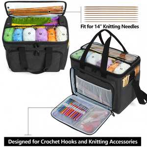 Organizador Grande para Almacenamiento de Hilo, Bolsas y Estuches para Ganchillo, Bolsas para Hilo de Ganchillo, Estuche para Agujas de Tejer - Product Image 3