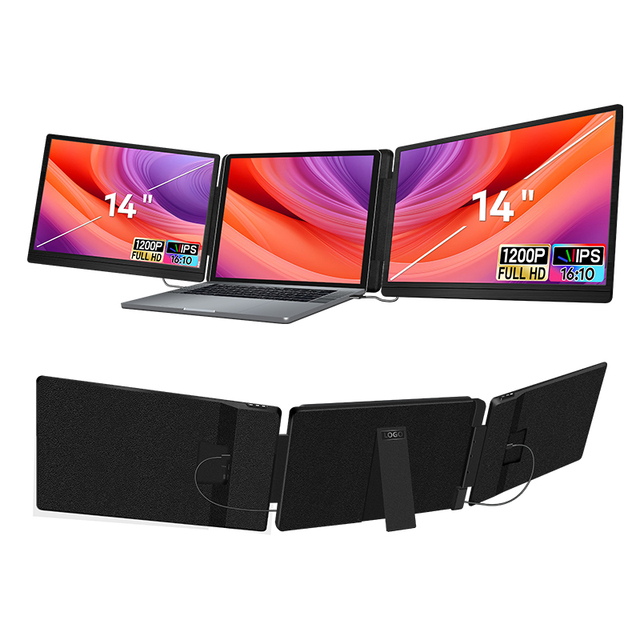 USB C HDMI Laptop Screen Extender 14 Inch 1920x1200 IPS 16:10 Portable Monitor 60Hz for Dual Screen for Business Trading Gaming