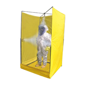 <span class=keywords><strong>Ducha</strong></span> de Emergencia Portátil Desmontable de Acero Industrial Amarilla con Lavaojos - Product Image 3