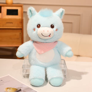 Simpatico <span class=keywords><strong>e</strong></span> tenero cavallo peluche bambola di miglior qualità morbido cavallo peluche pp cotone personalizzato mascotte peluche - Product Image 3