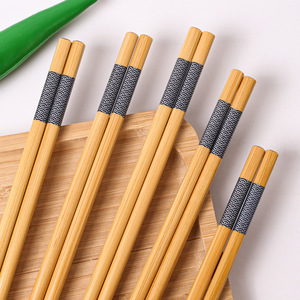 ตะเกียบไม้ไผ่สไตล์ญี่ปุ่น 25 ซม. ปลายแหลม ลายเกล็ดปลา สำหรับใช้ในโรงแรม - Product Image 3