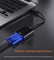 Brandneuer HDTV zu VGA 1080P Video-Adapter mit 3,5mm Audio-Stromanschluss Kundenspezifisches OEM für Laptop PC TV-Box Desktop-Projektor