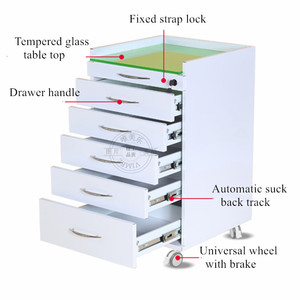 Automatisch Rutern 5 Lade Slider Mobiele Medische Tandheelkundige Meubels Kast Kliniek Kast Ziekenhuis Kast Met Wiel Opslag