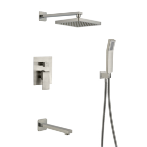ducha de lluvia, juego de ducha de 8 pulgadas, grifo cromado de montaje en pared, grifos de baño con cabezal de lluvia de mano - Product Image 2
