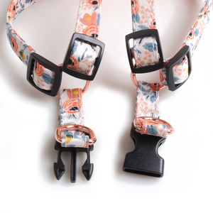 Amio Tali Kekang Anjing Tanpa Tarik, Aksesori Hewan Peliharaan Dapat Diatur untuk Anak Anjing Kucing Berjalan Memanfaatkan Mode Bunga - Product Image 5