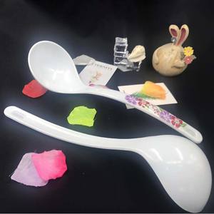 Utensilios de cocina: Cuchara y colador combinados para sopa, cuchara de plástico de mango largo, adecuada para ollas calientes y papillas. - Product Image 4