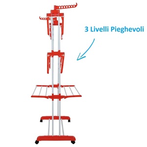 Clothes Airer 3 Level Foldable Plastic <b>Drying</b> <b>Rack</b> With Shoe Shelf For Indoor Use - Product Image 4