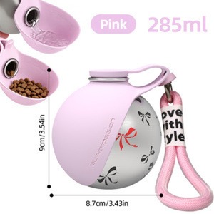 Stainless Steel <b>Dog</b> Water <b>Bottle</b> - Foldable Portable Outdoor Pet <b>Drinking</b> Bowl - Product Image 2