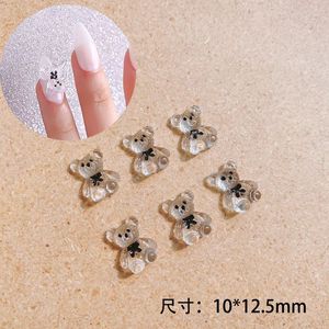 100 pièces nouveau dessin animé 3D ours arc clair <span class=keywords><strong>kaki</strong></span> Nail Art décoration résine accessoires <span class=keywords><strong>automne</strong></span> Style autocollants et décalcomanies - Product Image 6