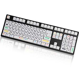 Capuchons de touches de clavier <span class=keywords><strong>GMK</strong></span> Dots Clone, 136 touches, blanc/noir, profil Cherry, PBT, pour clavier à interrupteurs Gateron Kailh Cherry - Product Image 4