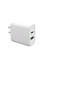 Pengisi daya dinding, USB-C 38W Port Ganda pengisian cepat tipe-c QC3.0