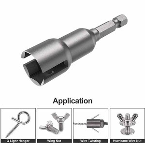 Dz 3 pcs <span class=keywords><strong>1</strong></span>/<span class=keywords><strong>4</strong></span> <span class=keywords><strong>inch</strong></span> thép Hex Shank điện Wing Nut điều khiển thiết lập công nghiệp DIY khe cắm Wing Nuts khoan bit ổ cắm wrenches công cụ OEM - Product Image 3