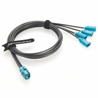 Câble d'extension coaxial RF original Rosenberger Mini FAKRA 4-en-1 mâle AMS11D-1M4Z5-Z vers FAKRA femelle 59Z113-000-Z Dacar 302-4