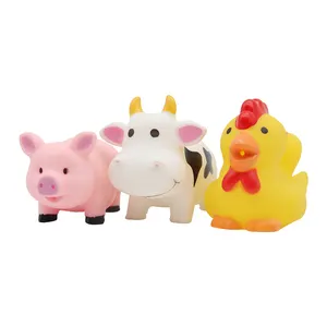 Brinquedos de fazenda para bebê, animais de borracha de plástico fazenda