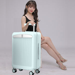 최고의 스마트 블랙 언더 시트 경량 알루미늄 하드 쉘 4 휠 남성용 중형 체크 수하물 - Product Image 6