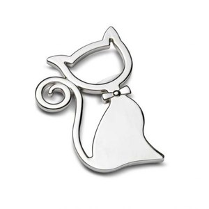 Apribottiglie Magnetico a Forma di Gatto in Acciaio Inossidabile, Utensile Decorativo da Cucina - Product Image 1