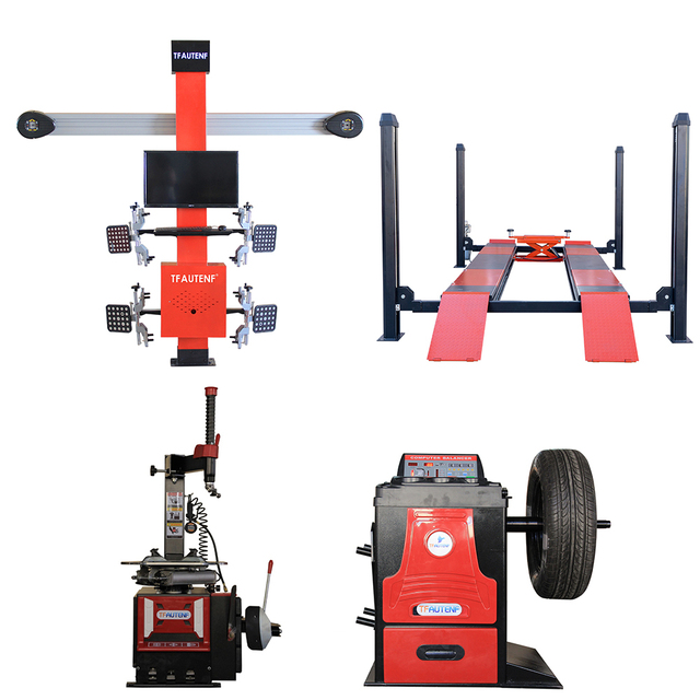 3D Wheel Alignment Machine Four Post Car Hoist Wheel Balancing Machine for Tire Shop / Wheel Alignment System