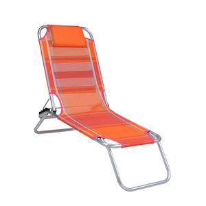 <span class=keywords><strong>Chaise</strong></span> de plage pliable portable sans accoudoirs, basse, <span class=keywords><strong>longue</strong></span>, en aluminium, avec coussin - Product Image 4