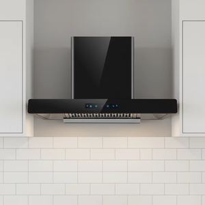 Campana de cocina de chimenea de 700mm, procesamiento de <span class=keywords><strong>esquina</strong></span> redonda pintada, la moda más Popular, gris, eléctrica, de acero inoxidable, montada <span class=keywords><strong>en</strong></span> la pared - Product Image 3