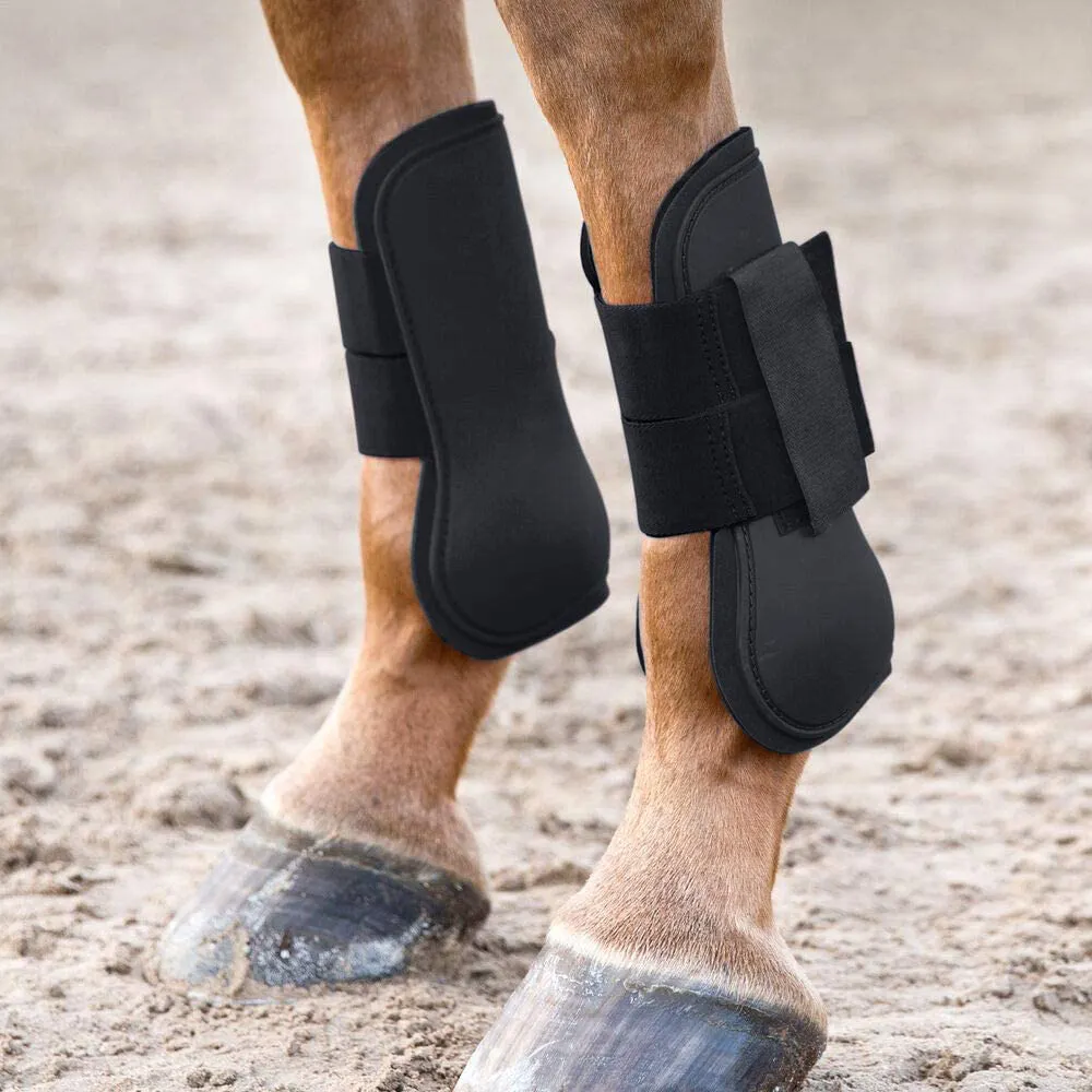 Horse sports boots leg protection jumping riding eventing neoprene fetlock brace guard