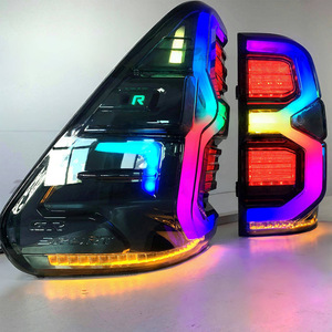 SUPER HEISSER VERKAUF in Italien – RGB Handy APP Steuerung GR Rauchschwarz LED Rückleuchten Zubehör Modifizierte Rückleuchte für <span class=keywords><strong>Vigo</strong></span> 05-15 - Product Image 1