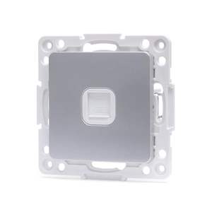 Adaptateur de prise Internet 1 va, argenté, compatible avec les prises allemandes et françaises, idéal pour les réseaux domestiques et l'amplification - Product Image 1