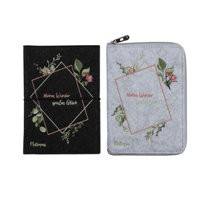 Bordar de pies de bebé madre pasaporte titular de registro cubierta de fieltro suave de documento soporte para mutterpass Ultrasonido - Product Image 6