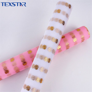 Polyester Trang Trí Deco Lưới Lưới Vải Cuộn Cho Hoa Gói - Product Image 3