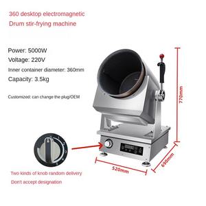 Máquina de cocina cilíndrica entregada en fábrica, cafetería, arroz automático, salteado, máquina de cocina comercial inteligente - Product Image 5
