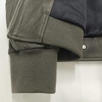 Blouson de baseball d'hiver en cuir véritable de peau de mouton tricoté pour homme, service OEM, décontracté, coupe-vent, respirant, doux, fabriqué sur mesure