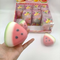 Jouet Squishy Pastèque à Remontée Lente en TPR, Balle Anti-Stress à Presser, Jouet Sensoriel pour Soulager l'Anxiété, Cadeau pour Enfants et Adultes, Vente en Gros