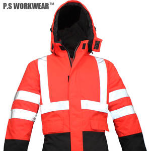 Uniforme de mécanicien haute visibilité imperméable à l'eau combinaison de <span class=keywords><strong>ski</strong></span> matelassée isolée pour l'hiver - Product Image 4