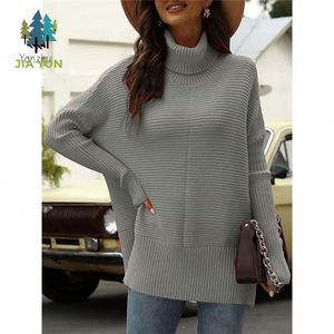 Maglione Oversize da <span class=keywords><strong>Donna</strong></span> a <span class=keywords><strong>Collo</strong></span> <span class=keywords><strong>Alto</strong></span> Personalizzato, Manica Lunga con Spacco, in Poliestere Lavorato a Maglia, Prezzo all'Ingrosso - Product Image 6