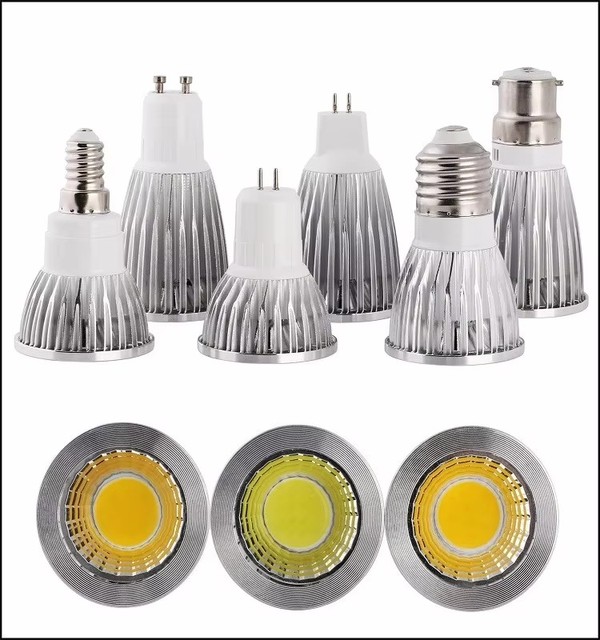 Bright MR16/GU10/E27/E14 3W 5W 7W 220V 110V 85-265V 12V LED Spotlight Bulbs