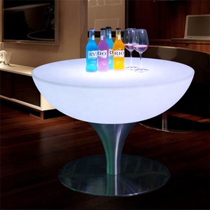 Mesa de Bistró Moderna para Exteriores, de Plástico PE, con Control Remoto, Cambio de Color LED, Impermeable IP65, para Uso Comercial en Bares, Hogares, Parques - Product Image 1
