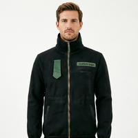 Veste tactique en polaire pour homme personnalisée, coupe-vent, chaude, pour la chasse en plein air, entraînement, veste softshell avec patch logo OEM