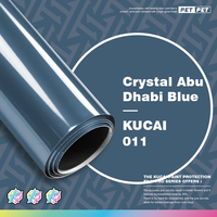 Film de protection de carrosserie de voiture en vinyle PET bleu coloré, résistant aux rayures, 1,52 x 17 m, vente en gros