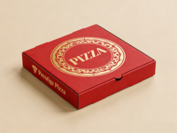 Boîte à pizza résistante à l'huile, haute température, jetable, pour la livraison, usage commercial, cuisson