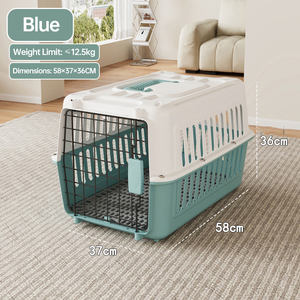 <span class=keywords><strong>Jaula</strong></span> de <span class=keywords><strong>Viaje</strong></span> para Perros, Aprobada por Aerolíneas, Precio de Fábrica, Caja de Transporte para Mascotas, Portátil, de Plástico con Puerta de Alambre, Venta al Por Mayor, para Viajes y Visitas a Veterinarios - Product Image 6