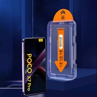 Protecteur d'écran pour téléphone Poco X7 Pro, 4 pièces, verre trempé, couverture complète, colle 9H, sans poussière