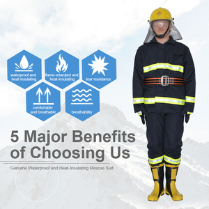 Combinaison <span class=keywords><strong>de</strong></span> protection ignifuge Nomex pour pompiers, lutte contre les incendies en zone forestière et sauvetage d'urgence, style demi-corps et corps entier - Product Image 1
