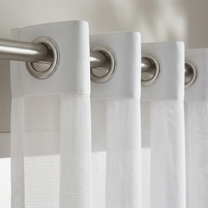 DaiRui Rideaux Voilages en Faux Lin Personnalisés en Gros, Blancs, à Œillets, pour Projets Hôteliers et Commerces de Détail - Product Image 1