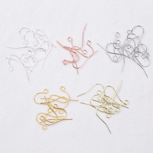 Ganchos para pendientes de formas mixtas, chapados en cobre, para la fabricación de pendientes, accesorios de joyería metálica, forma de U, empaque a granel - Product Image 1