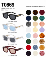 Lunettes de soleil tendance haut de gamme pour hommes et femmes 2026 – Lunettes personnalisées vintage UV400, polarisées, en acétate épais, de créateur