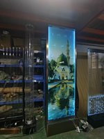Nouveau design de panneau mural à bulles d'eau, éclairage décoratif pour mariage, décoration intérieure, fontaine cascade, logo en acier inoxydable
