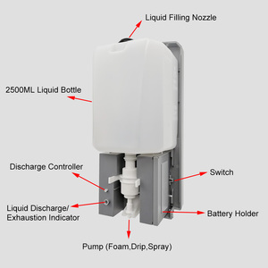 Dispensador de jabón líquido de cocina <span class=keywords><strong>sin</strong></span> contacto de espuma automática/gel/<span class=keywords><strong>alcohol</strong></span> desinfectante dispensador de jabón - Product Image 4