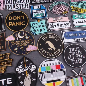 Letter Punk Patch Iron On Patches On Clothes DIY Custom Embroidery Patches For Clothing Stickers Factory Direct Price